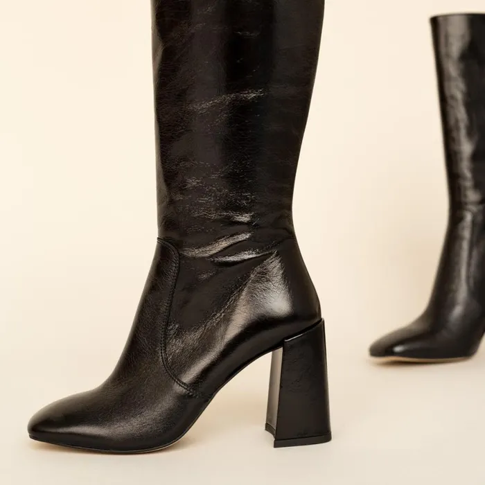 Women Boots Thighhigh Boots Jonak Heeled Boots With Square Toe