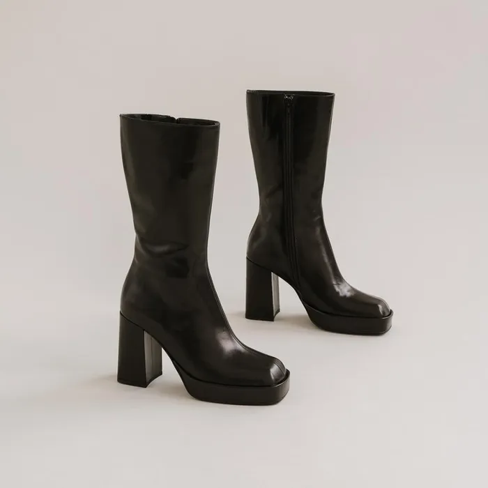 Women Boots Thighhigh Boots Jonak Platform Boots With Square Toe
