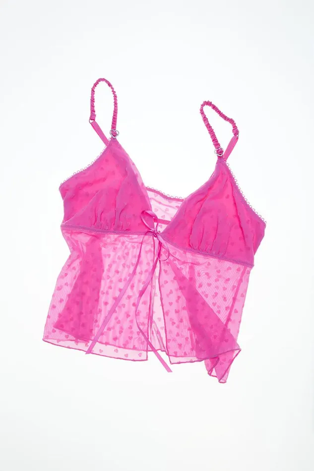 Women Bralettes Cotton On Sasha Flocking Mesh Longline Bralette Candy Cloud