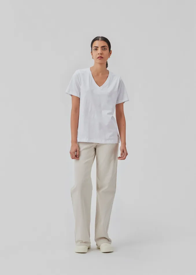 Women CadakMD Vneck Tshirt White Modstrm TShirts
