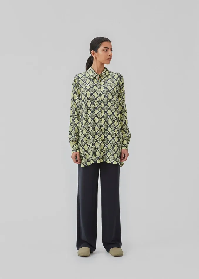 Women CamilaMD Print Shirt Yellow Snake Modstrm Shirts