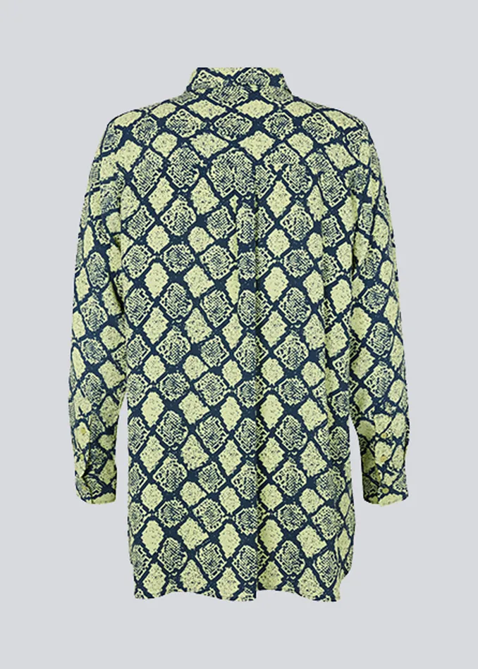 Women CamilaMD Print Shirt Yellow Snake Modstrm Shirts Women CamilaMD Print Shirt Yellow Snake Modstrm Shirts
