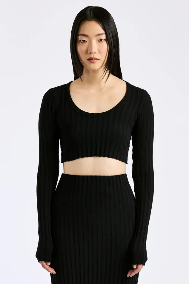 Women Capri Crop Shirt Jet Black COTTON CITIZEN Shirts