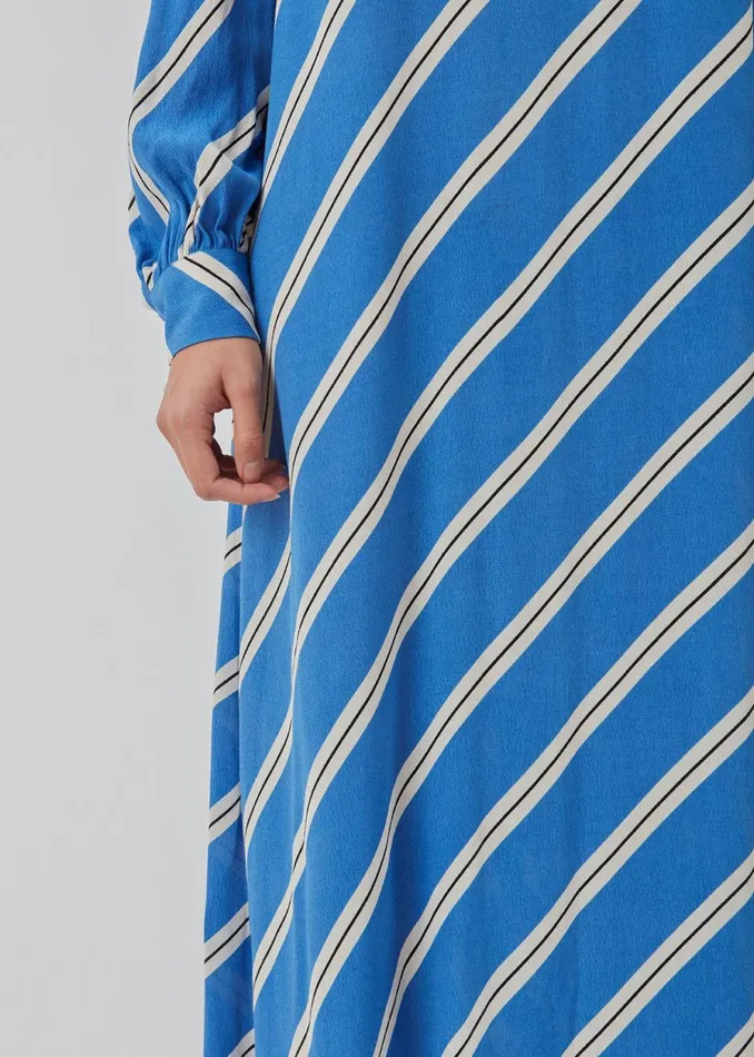 Women CenniMD Print Dress Azure Stripe Modstrm Dresses Women CenniMD Print Dress Azure Stripe Modstrm Dresses