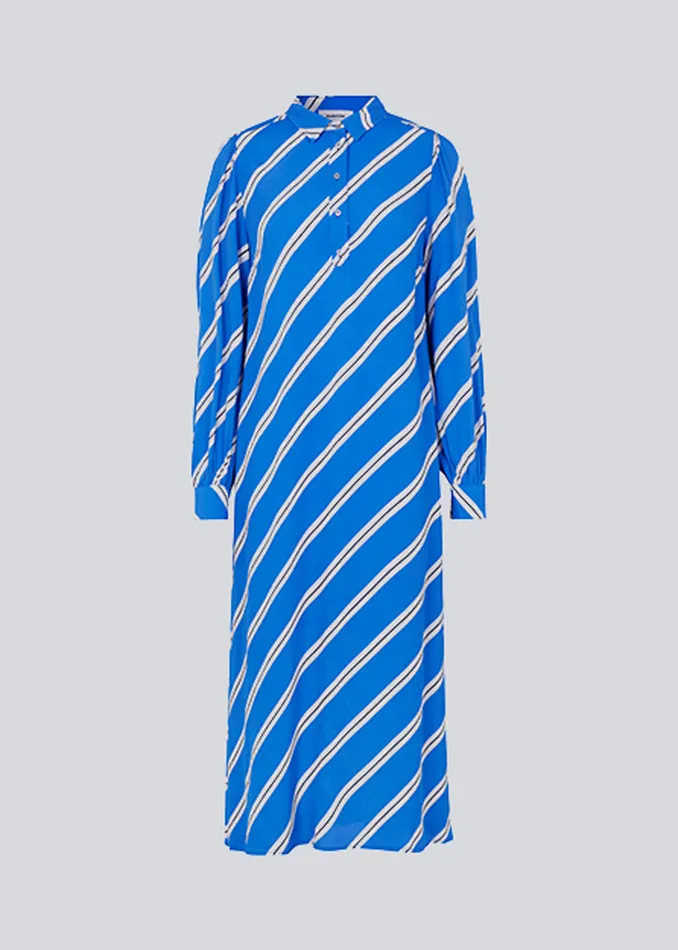 Women CenniMD Print Dress Azure Stripe Modstrm Dresses Women CenniMD Print Dress Azure Stripe Modstrm Dresses