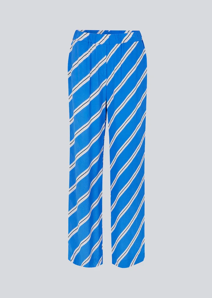 Women CenniMD Print Pants Azure Stripe Modstrm Pants and Leggings