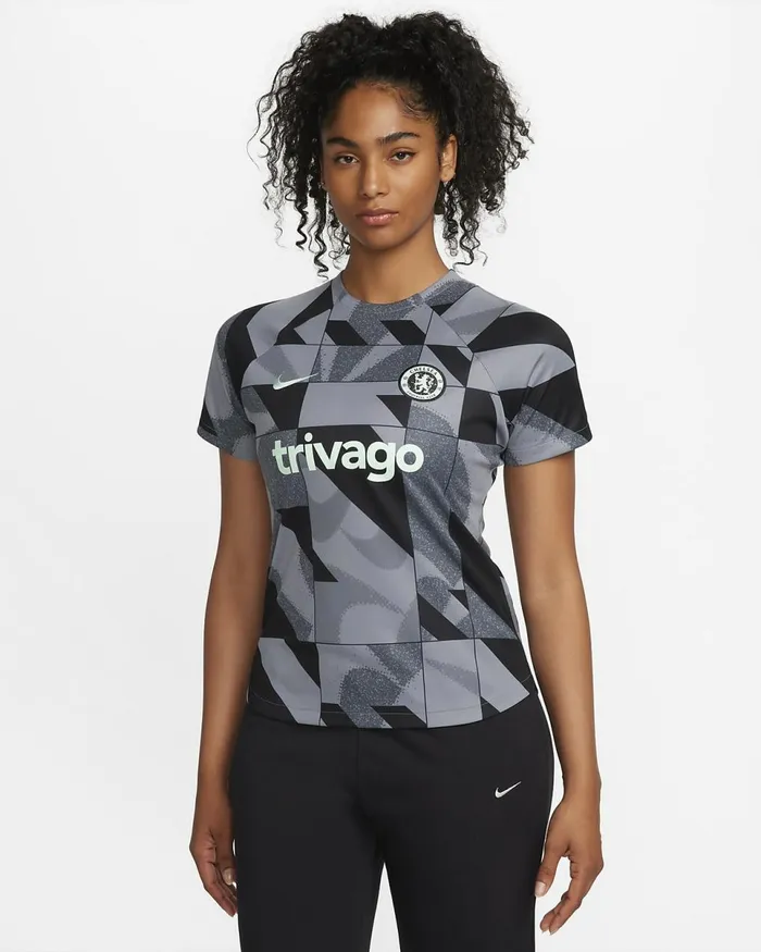 Women Chelsea FC Academy Pro Third Cool Greycool Greyblackmint Foam Nike Tops And TShirts
