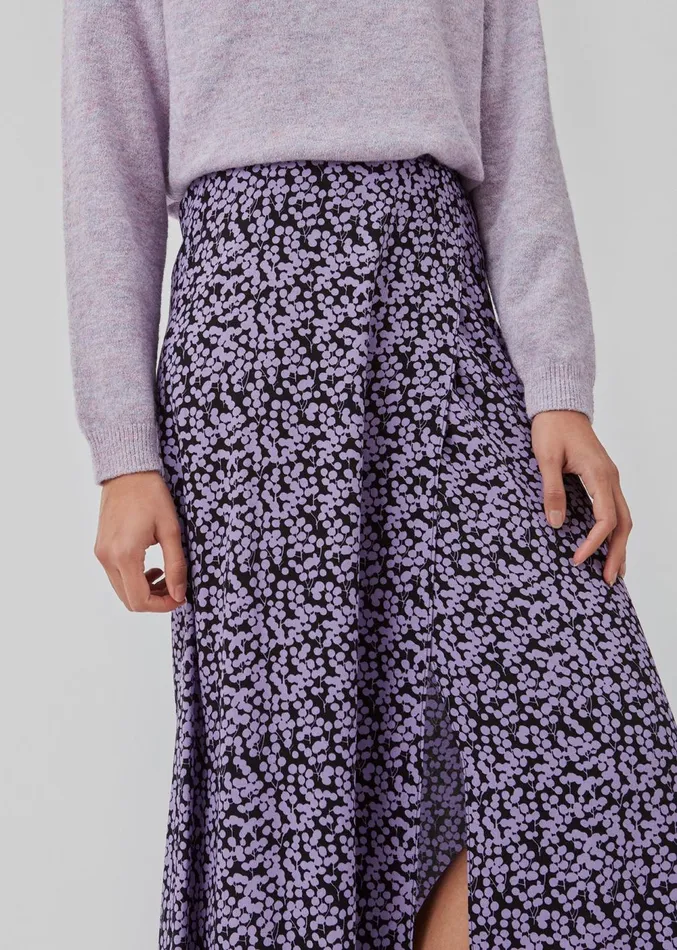 Women ChesliMD Print Skirt Purple Flower Buds Modstrm Skirts Women ChesliMD Print Skirt Purple Flower Buds Modstrm Skirts