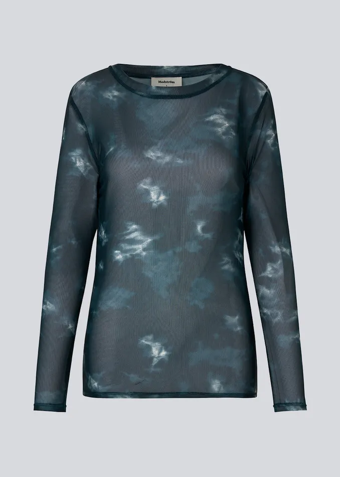 Women CliffordMD LS Print Top Midnight Tie Dye Modstrm Tops Women CliffordMD LS Print Top Midnight Tie Dye Modstrm Tops