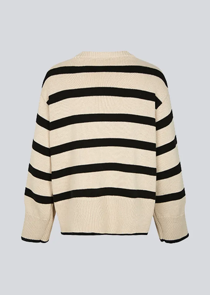 Women CorbinMD Stripe Oneck Black Summer Sand Stripe Modstrm Blouses and Knitwear Women CorbinMD Stripe Oneck Black Summer Sand Stripe Modstrm Blouses and Knitwear