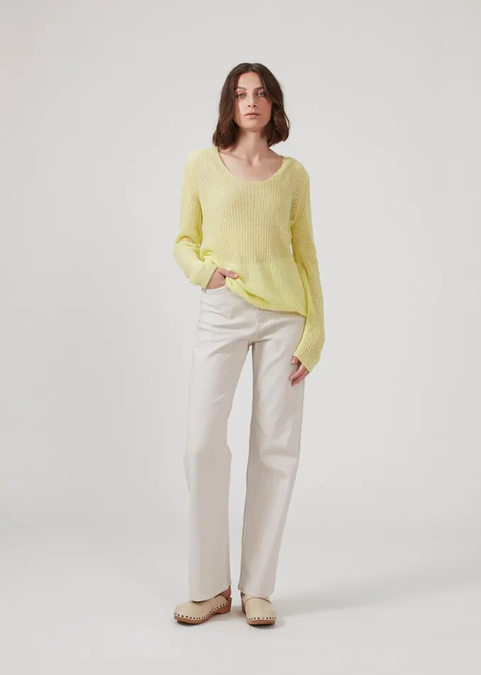 Women CordellMD Oneck Yellow Pear Modstrm Blouses and Knitwear