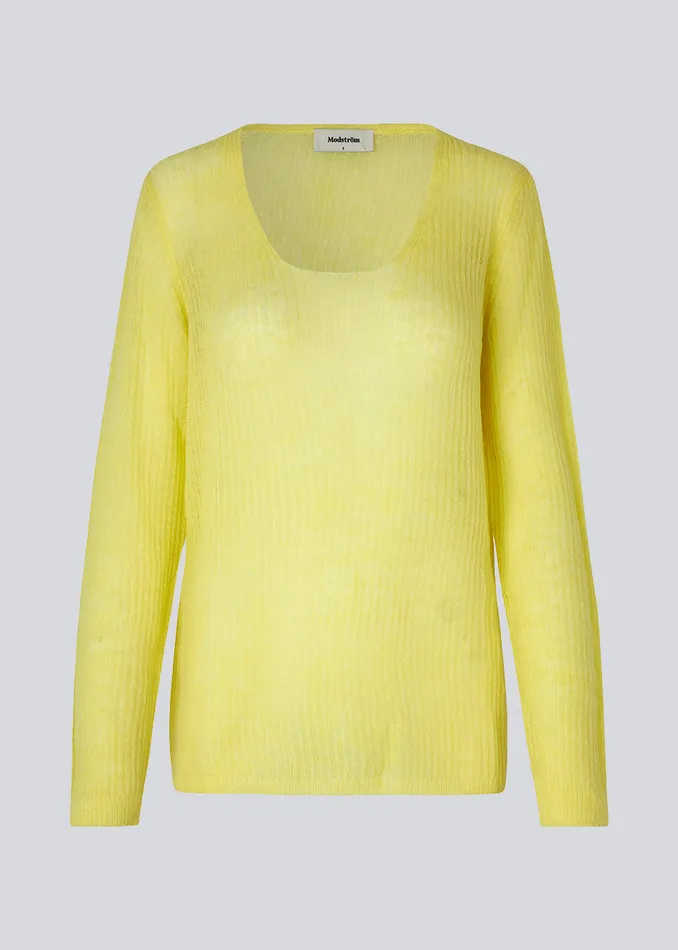 Women CordellMD Oneck Yellow Pear Modstrm Blouses and Knitwear