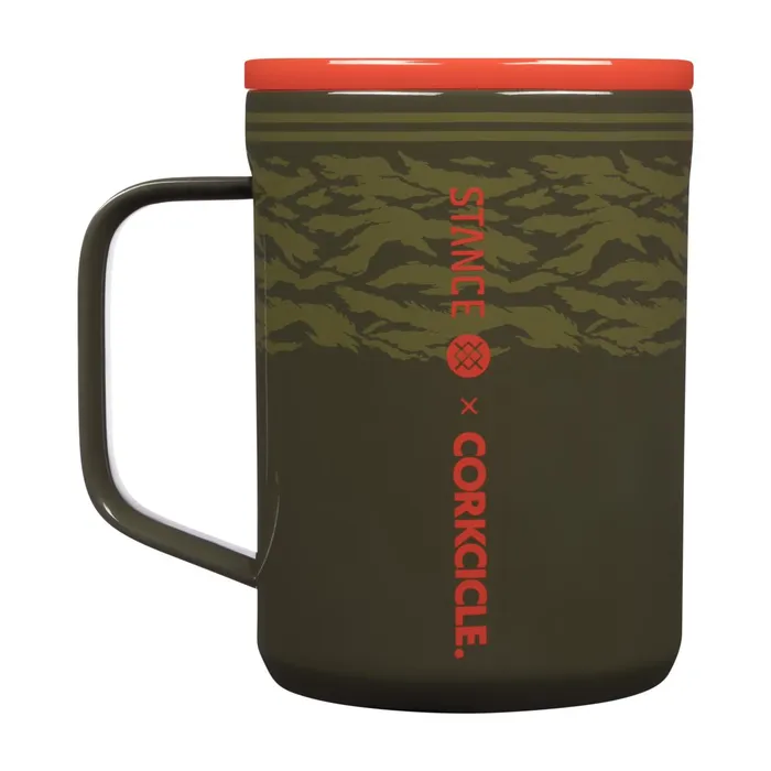 Women Corkcicle Warbird Coffee Mug 16 Oz Green Stance Water Bottles and Mugs