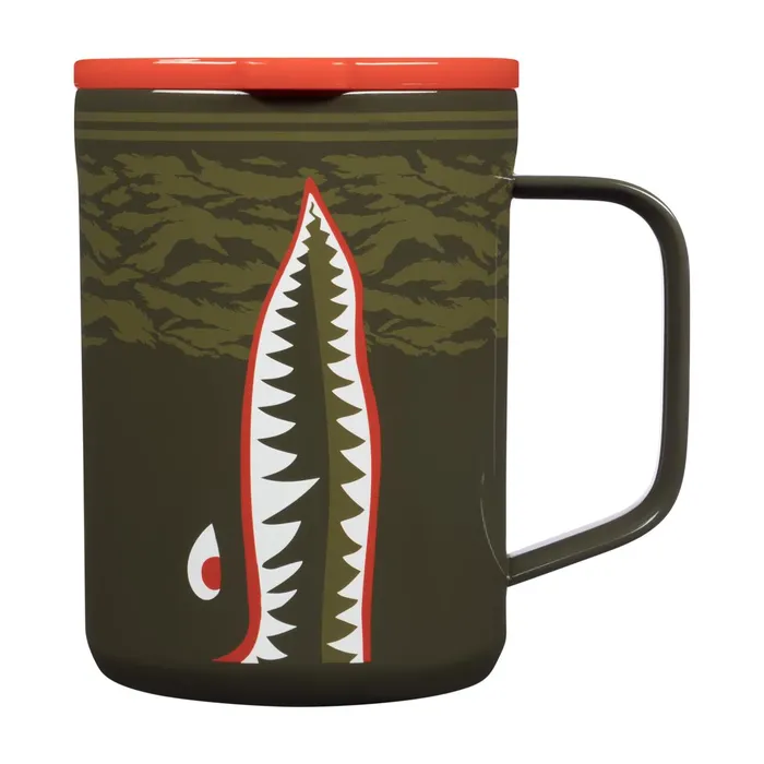 Women Corkcicle Warbird Coffee Mug 16 Oz Green Stance Water Bottles and Mugs