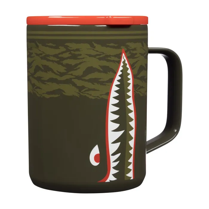 Women Corkcicle Warbird Coffee Mug 16 Oz Green Stance Water Bottles and Mugs