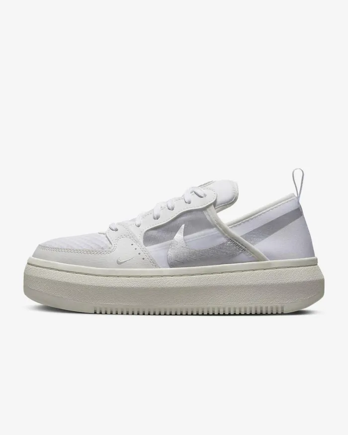 Women Court Vision Alta Whitesailmetallic Silver Nike Lifestyle