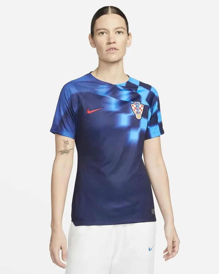 Women Croatia 202223 Stadium Away Blackened Blueuniversity Red Nike Tops And TShirts Women Croatia 202223 Stadium Away Blackened Blueuniversity Red Nike Tops And TShirts