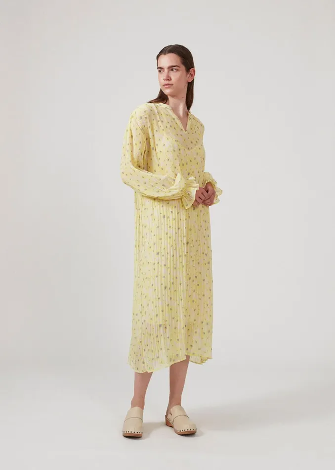 Women CruzMD Print Dress Aqua Yellow Flower Modstrm Dresses Women CruzMD Print Dress Aqua Yellow Flower Modstrm Dresses