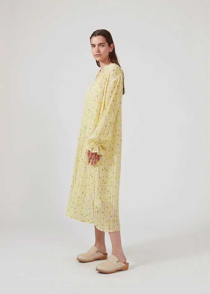Women CruzMD Print Dress Aqua Yellow Flower Modstrm Dresses Women CruzMD Print Dress Aqua Yellow Flower Modstrm Dresses