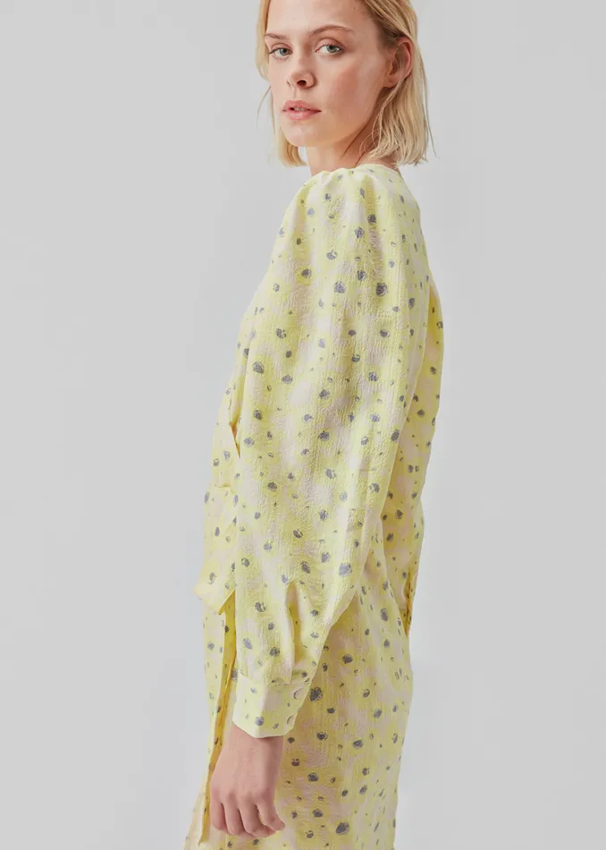 Women CupidMD Print Dress Aqua Yellow Flower Modstrm Dresses