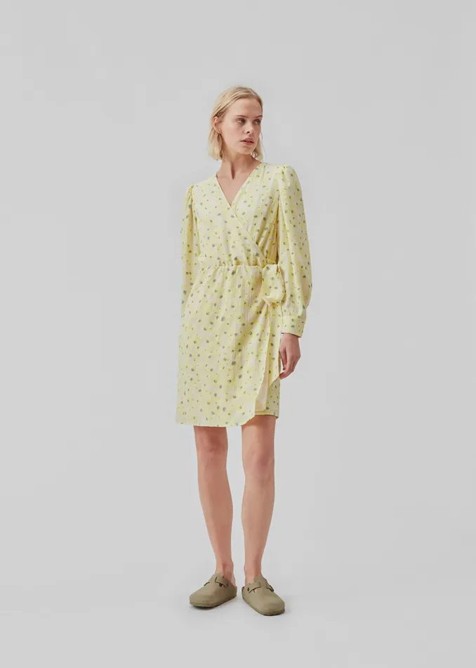 Women CupidMD Print Dress Aqua Yellow Flower Modstrm Dresses Women CupidMD Print Dress Aqua Yellow Flower Modstrm Dresses