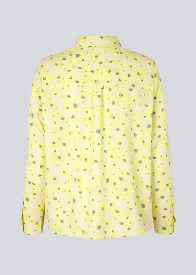 Women CupidMD Print Shirt Aqua Yellow Flower Modstrm Shirts Women CupidMD Print Shirt Aqua Yellow Flower Modstrm Shirts