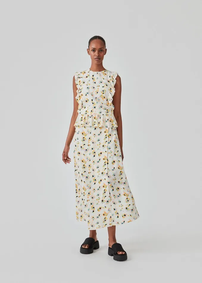 Women DafneMD Print Skirt Flower Sparkles Modstrm Skirts Women DafneMD Print Skirt Flower Sparkles Modstrm Skirts