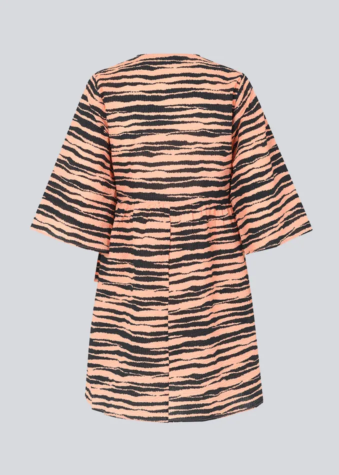 Women DasiaMD Print Wrap Dress Tiger Peach Modstrm Dresses Women DasiaMD Print Wrap Dress Tiger Peach Modstrm Dresses