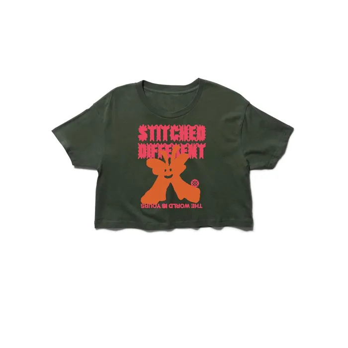 Women Different Crop TShirt Army Stance Crop Tops