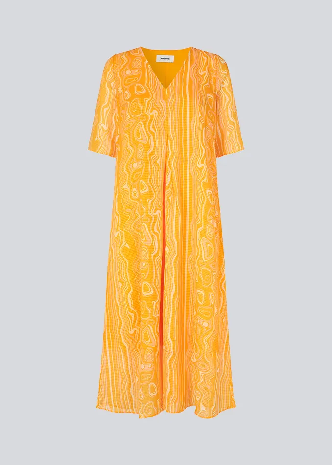 Women DonteMD Long Print Dress Peachy Swirl Modstrm Dresses Women DonteMD Long Print Dress Peachy Swirl Modstrm Dresses