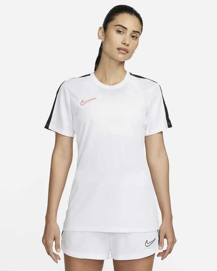 Women DriFit Academy Whiteblackbright Crimson Nike Tops And TShirts