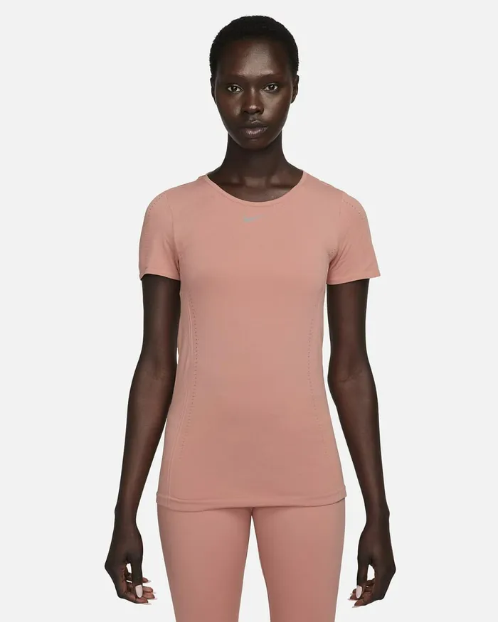 Women DriFit Adv Aura Red Stardust Nike Tops And TShirts