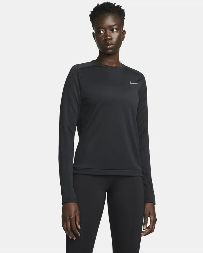 Women DriFit Black Nike Tops And TShirts