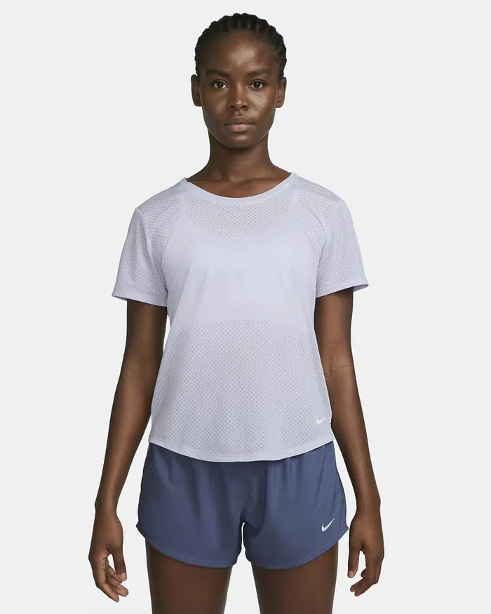 Women DriFit One Breathe Oxygen Purplewhite Nike Tops And TShirts