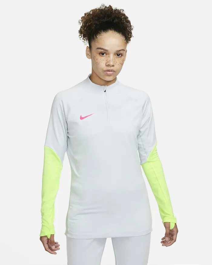 Women DriFit Strike Pure Platinumvoltbarely Volthyper Pink Nike Tops And TShirts Women DriFit Strike Pure Platinumvoltbarely Volthyper Pink Nike Tops And TShirts