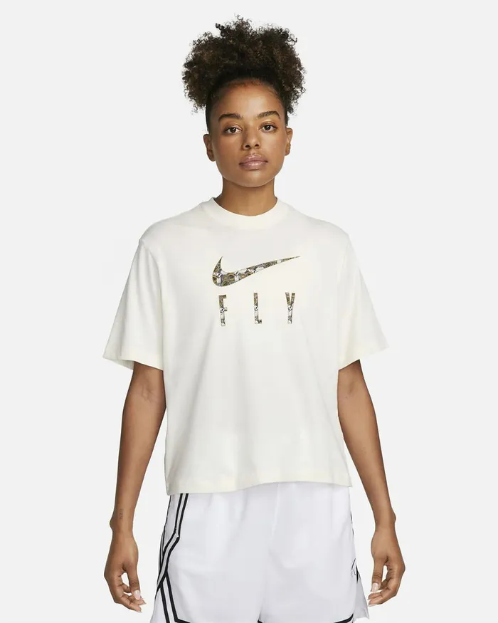 Women DriFit Swoosh Fly Pale Ivory Nike Tops And TShirts