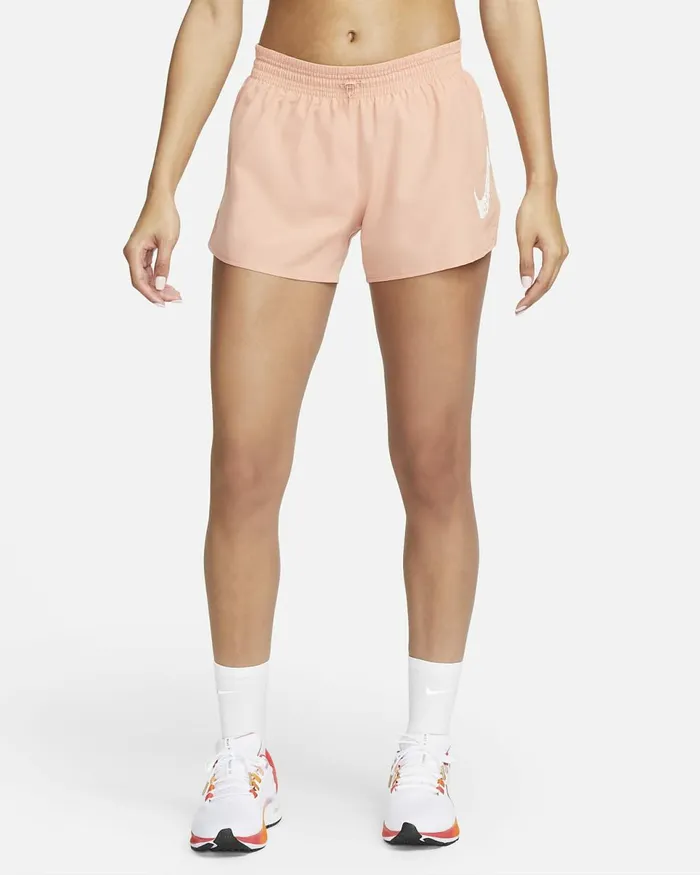 Women DriFit Swoosh Run Light Madder Rootwhite Nike Shorts