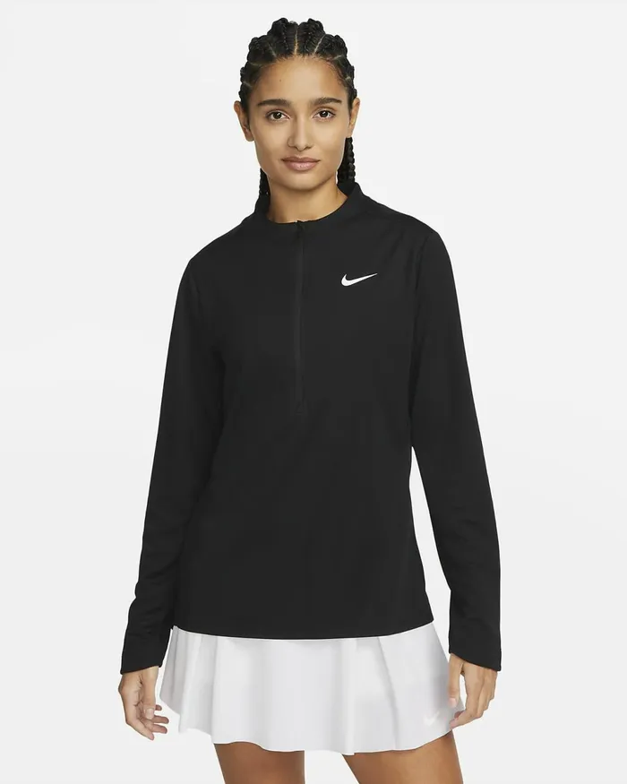 Women DriFit Uv Advantage Blackwhite Nike Tops And TShirts