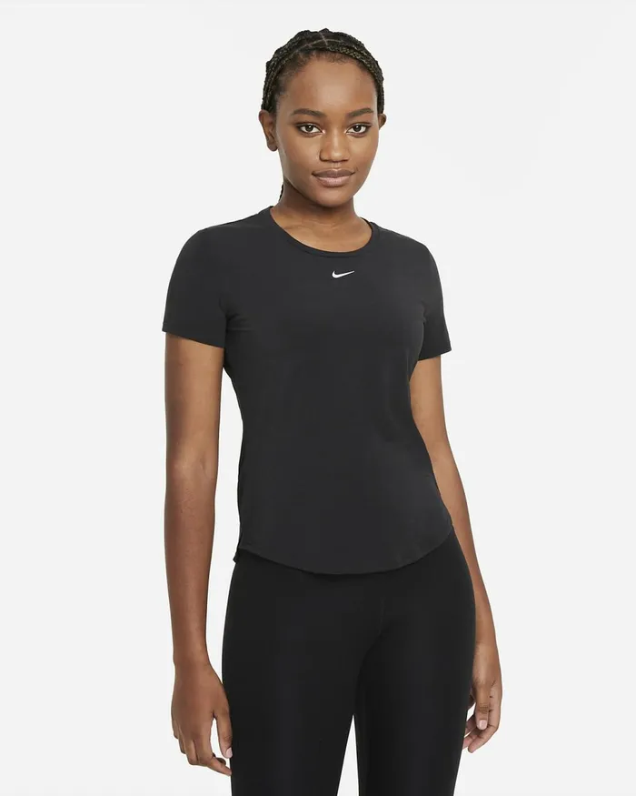 Women DriFit Uv One Luxe Black Nike Tops And TShirts