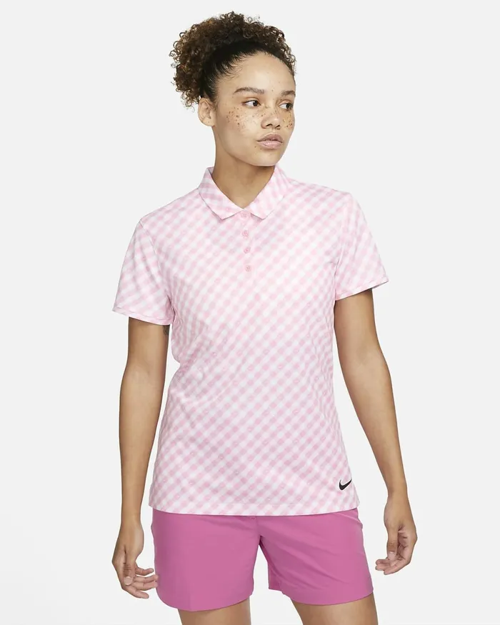 Women DriFit Victory Medium Soft Pinkblack Nike Tops And TShirts