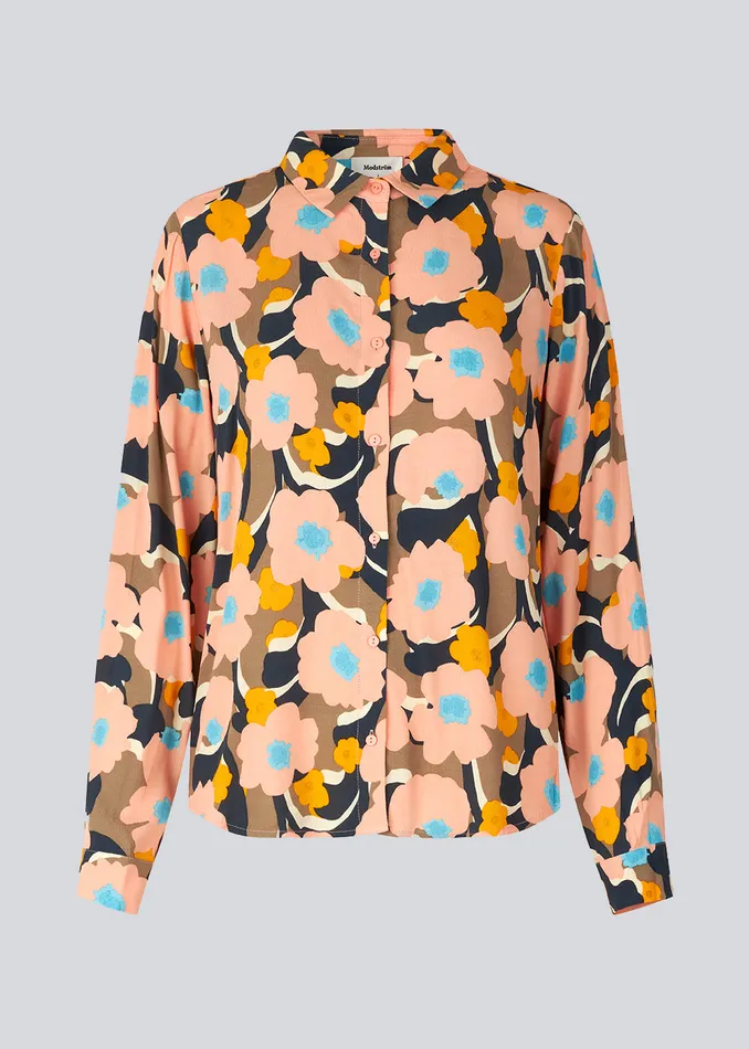 Women DustinMD Print Shirt Sunset Bouquet Modstrm Shirts Women DustinMD Print Shirt Sunset Bouquet Modstrm Shirts