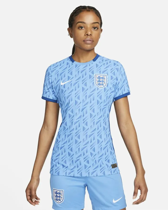 Women England 2023 Match Away Coastgym Bluewhite Nike Tops And TShirts