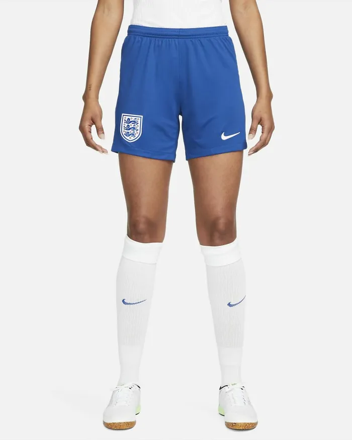 Women England 2023 Stadium Home Gym Bluewhite Nike Shorts