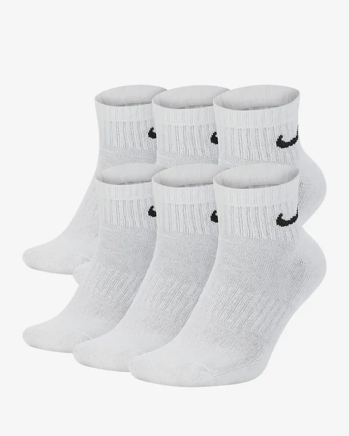 Women Everyday Cushioned Whiteblack Nike Socks