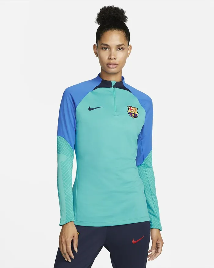 Women FC Barcelona Strike Oracle Aquasignal Blueobsidianobsidian Nike Tops And TShirts Women FC Barcelona Strike Oracle Aquasignal Blueobsidianobsidian Nike Tops And TShirts