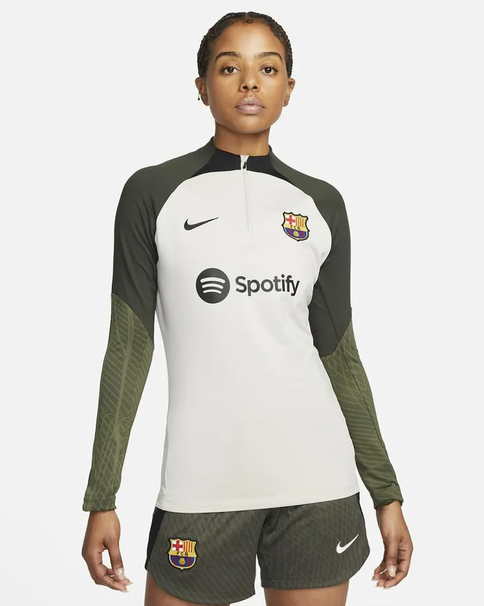 Women FC Barcelona Strike Stringblacksequoiablack Nike Tops And TShirts