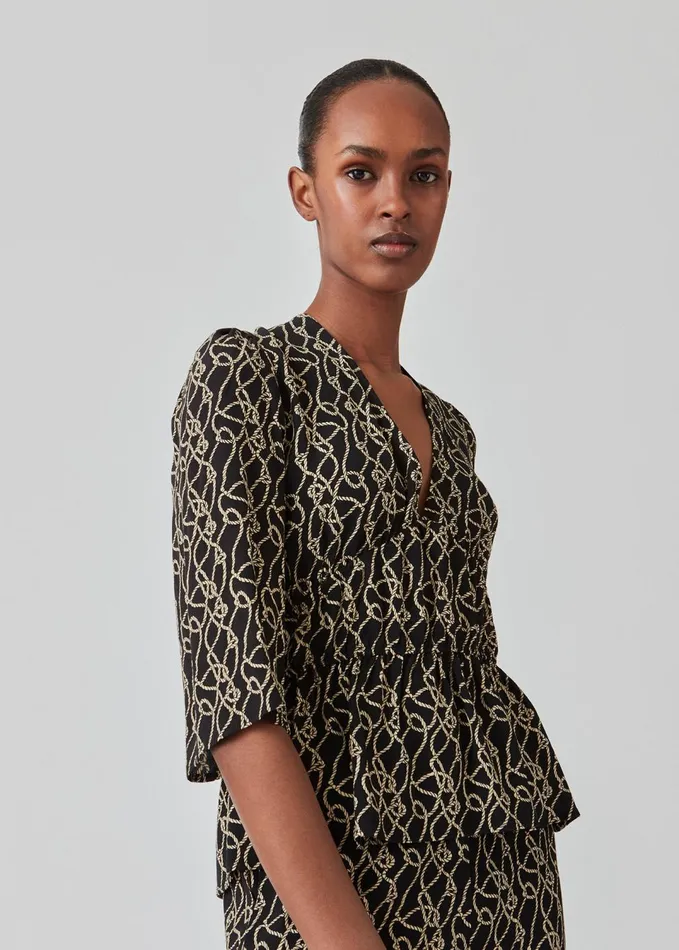 Women FelineMD Print Top Fall Rope Modstrm Tops