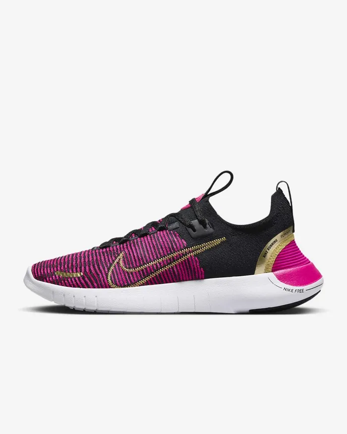 Women Free Rn Nn Blackfireberryfierce Pinkmetallic Gold Nike Running