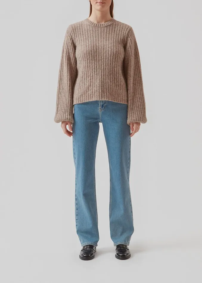 Women Goldie Oneck Camel Modstrm Blouses and Knitwear