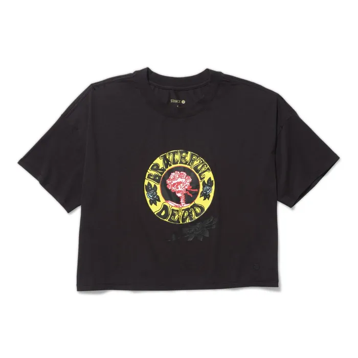 Women Grateful Dead X Rosemary Lay Low Boxy Crewneck With Butter Blend Black Stance Graphics